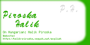 piroska halik business card
